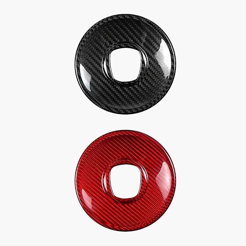 Real Hard Carbon Fiber Sticker for 500 2008-2013 Car Center Steering Wheel Interior Trim(A)