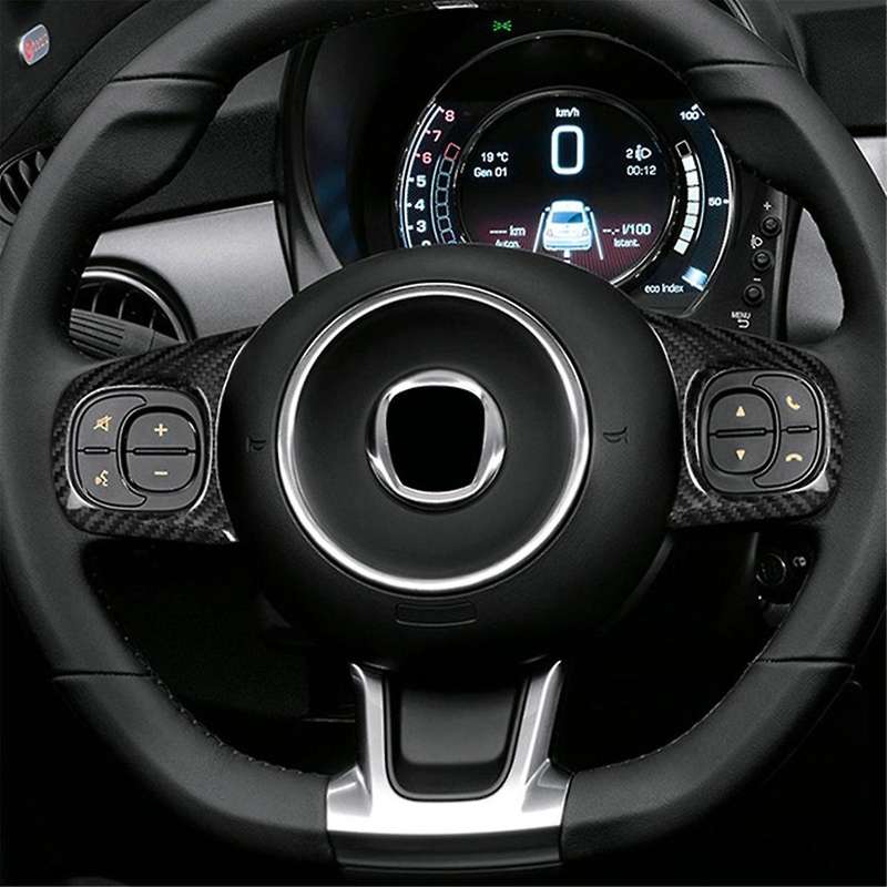 Real Hard Carbon Fiber Sticker for 2020-2023 Car Steering Wheel Button Cover Interior Trim Accessori