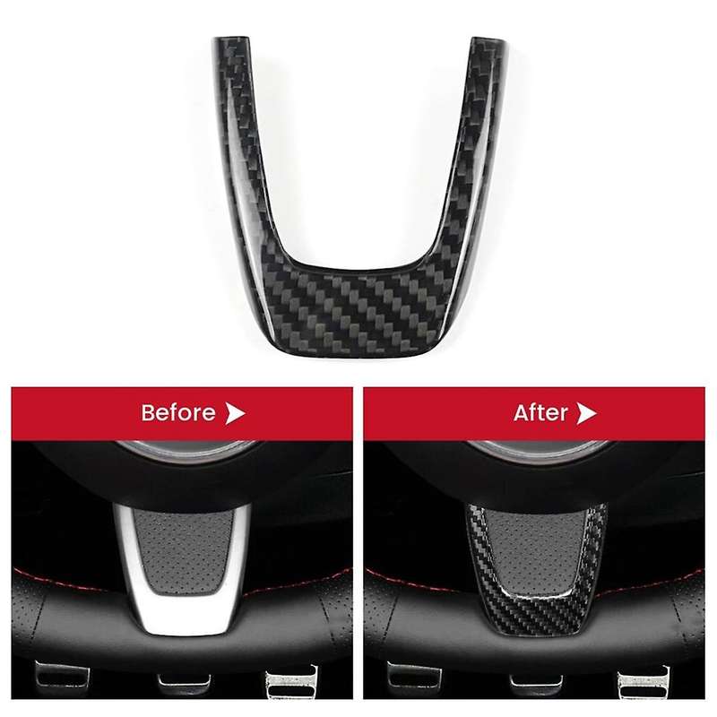 Real Hard Carbon Fiber Sticker for 595 2012 2013 2014 2015 Steering Wheel Trim Accessories