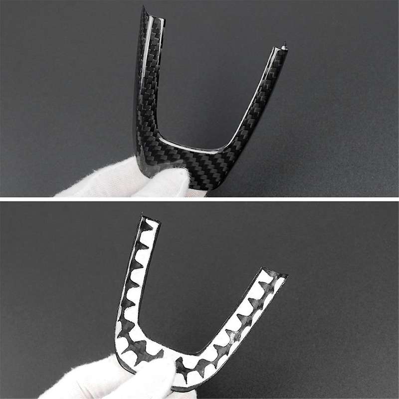 Real Hard Carbon Fiber Sticker for 595 2012 2013 2014 2015 Steering Wheel Trim Accessories