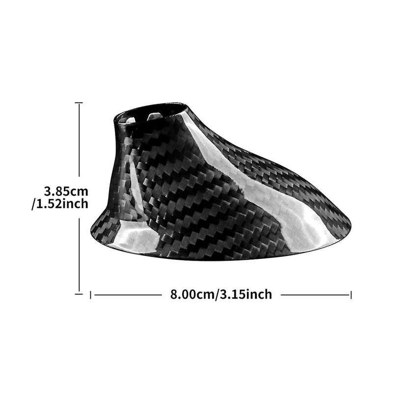 Real Hard Carbon Fiber Sticker for 595 2012+ Car Antenna Fin Cover(Black)