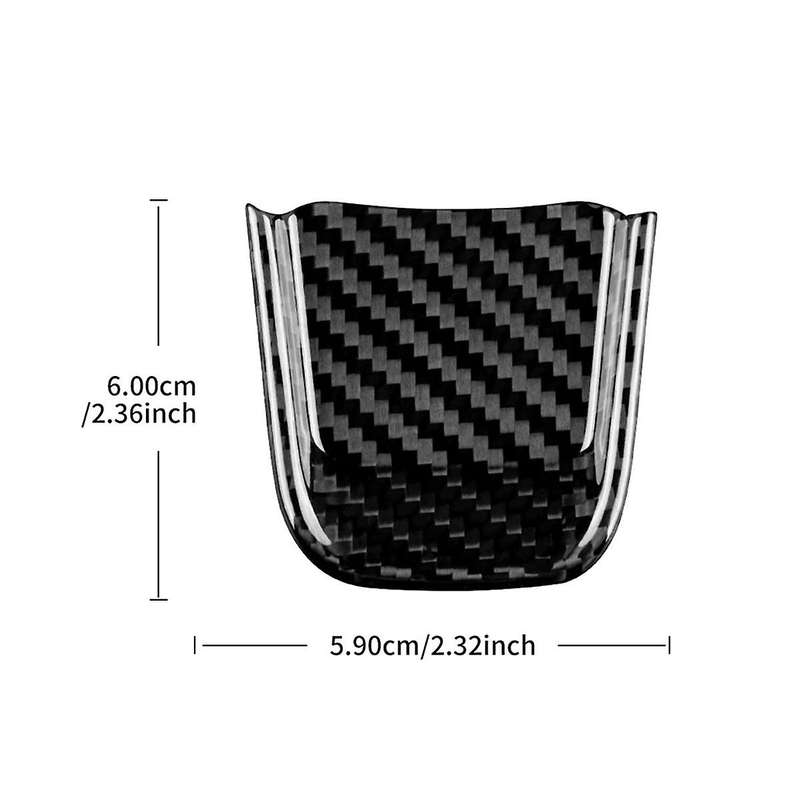 Real Hard Carbon Fiber Sticker for 595 2020 2021 2022 2023 Car Steering Wheel Trim Accessories Blac