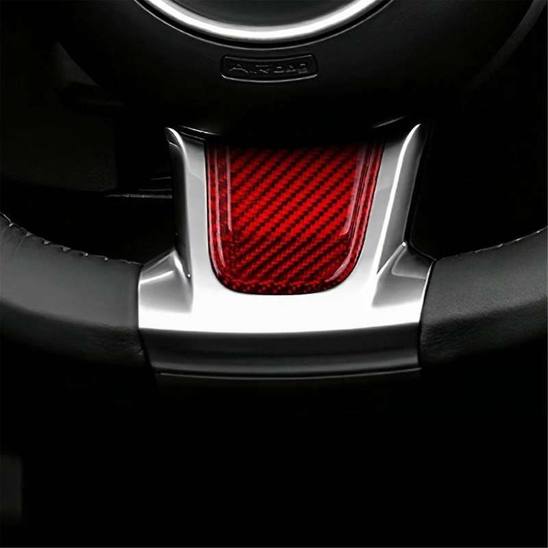 Real Hard Carbon Fiber Sticker for 595 2020 2021 2022 2023 Car Steering Wheel Trim Accessories Blac