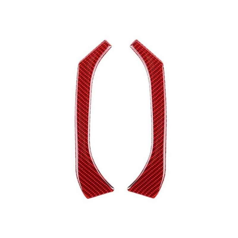 Real Soft Carbon Fiber Sticker for / 2022 2023 Car Inside Front Door Window Pillar Trim(Red)