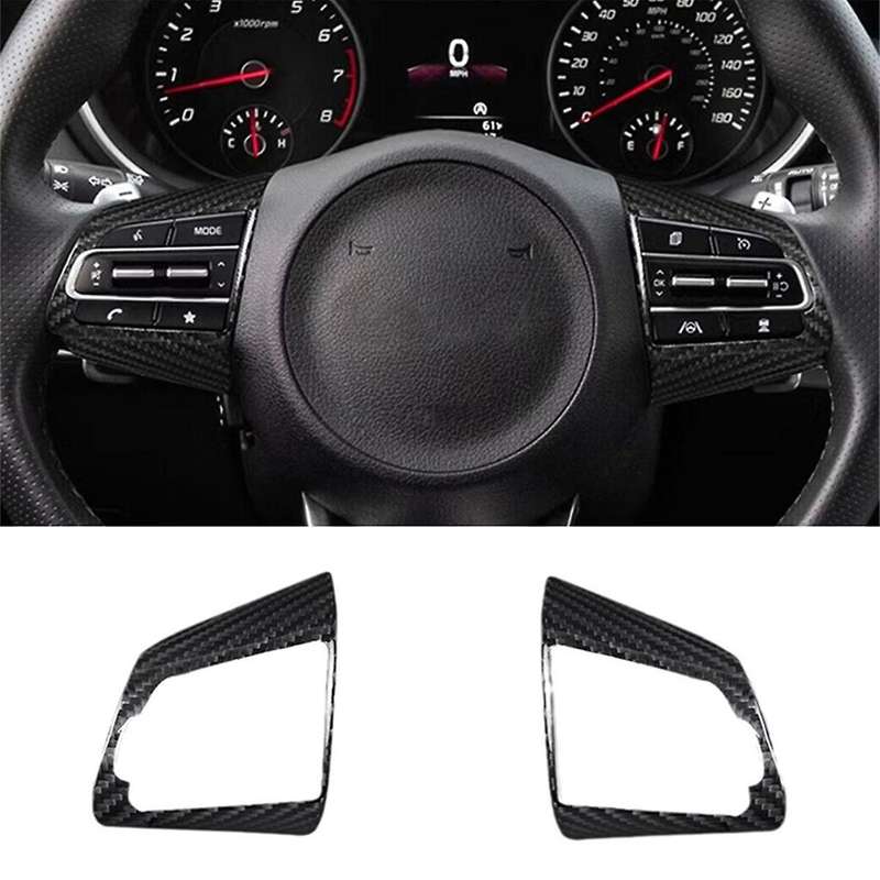 Real Hard Carbon Fiber Sticker Steering Wheel Panel Trim for 2018 2019 2020 2021 2022