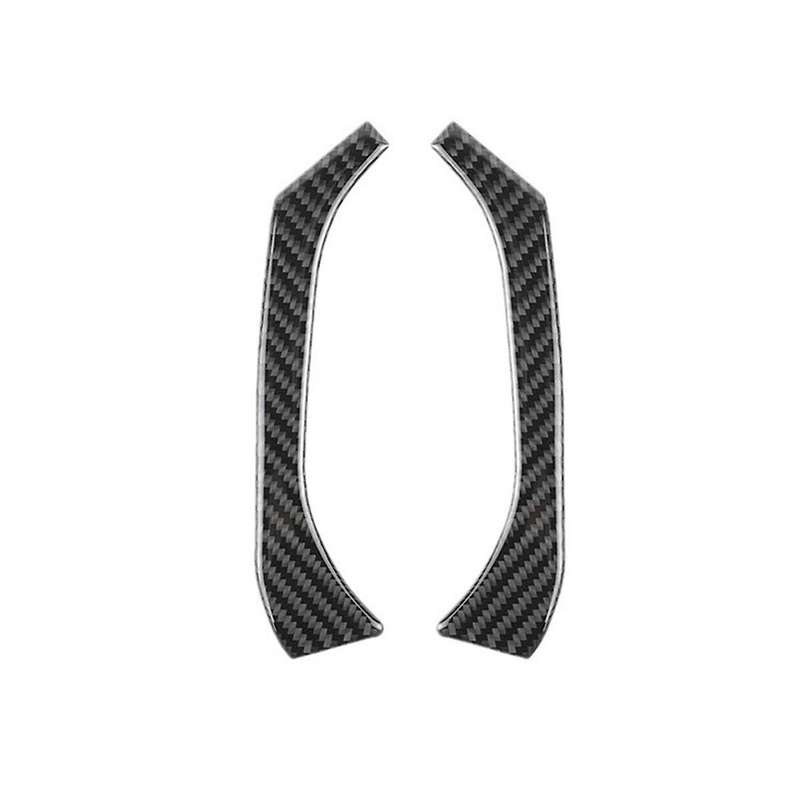 Real Soft Carbon Fiber Sticker for / 2022 2023 Car Inside Front Door Window Pillar Trim(Black)