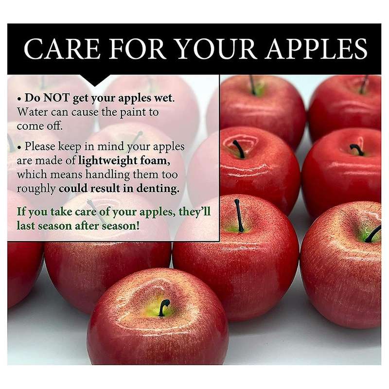 Realistic Apples 13 Pcs - Fruits,decorative Fruit for Decoration (red)