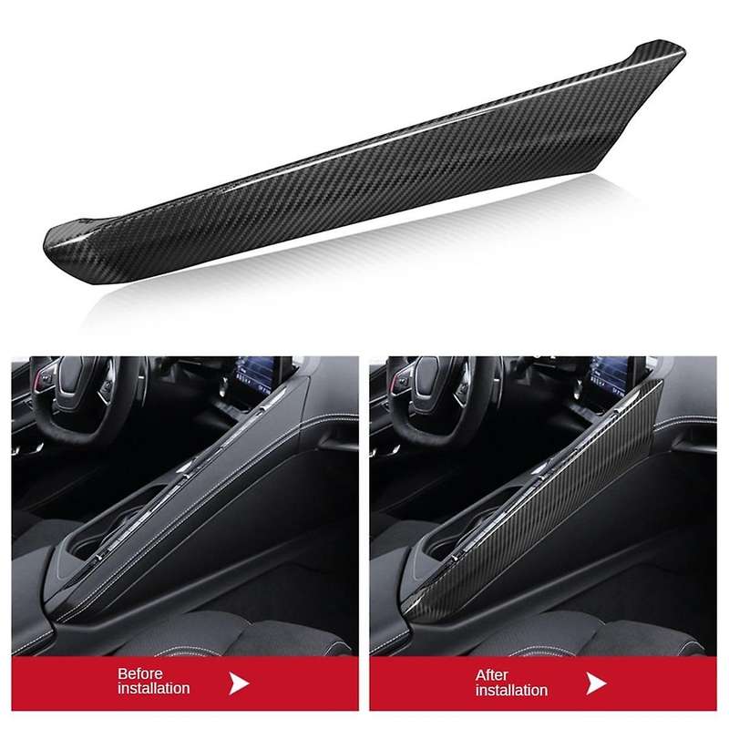 Really Carbon Fiber Car Center Control Side Panel Cover Trim Accessories for C8 2020-2023