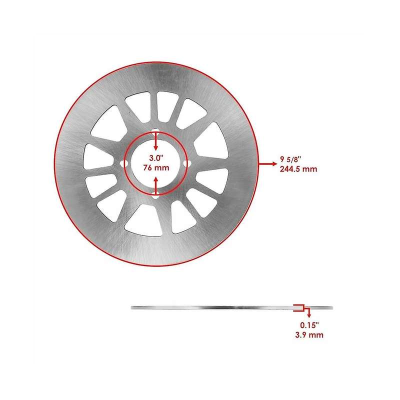 Rear Brake Disc Fits for Warrior 350 Yfm350x 1990-2004 3gd-2582w-00-00