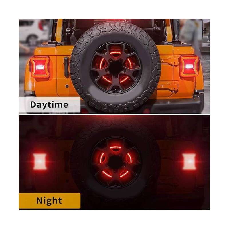 Rear Brake Lights Spare Tire Brake Light 3rd Led Tail Lamp for Wrangler Jl/jlu 2018 2019