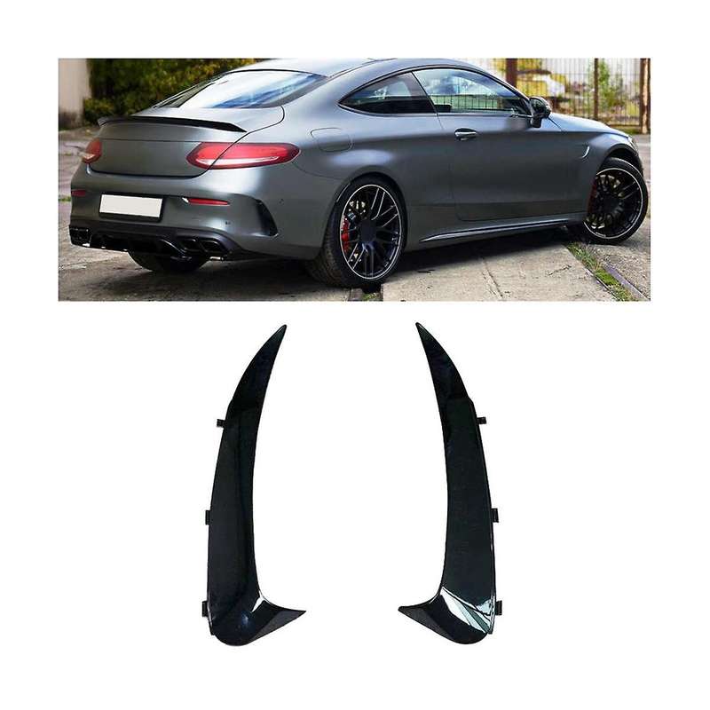 Rear Bumper Canard Flaps Spoiler Cover Trim Accessories for C Class W205 2015-2021 Coupe