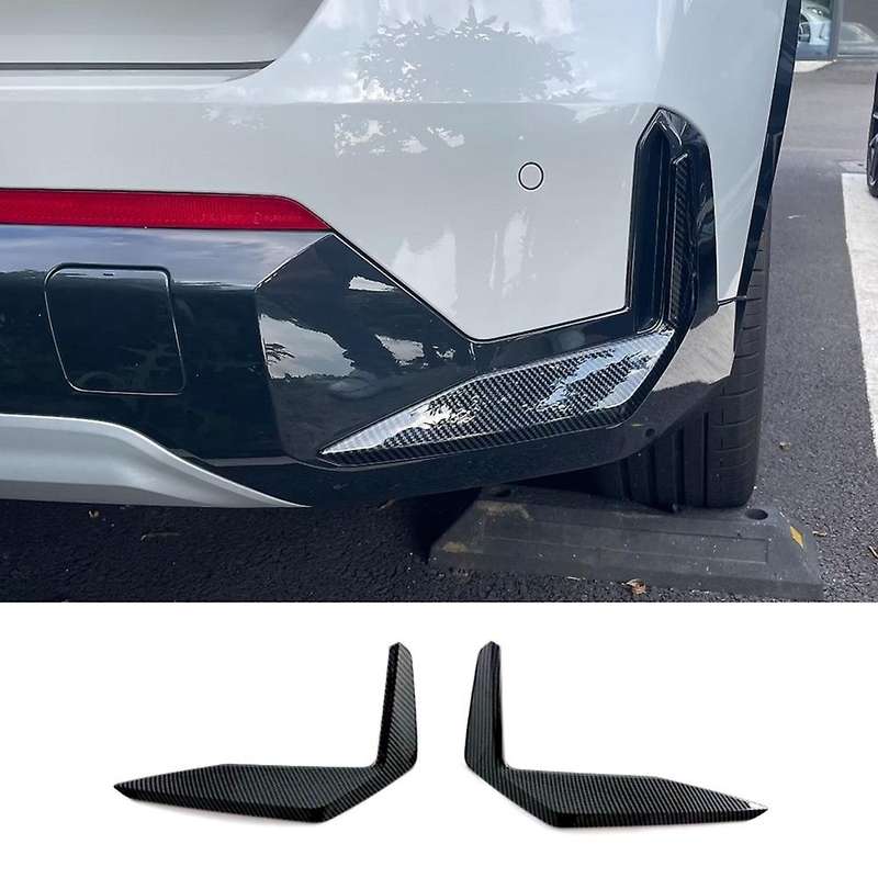 Rear Bumper Lip Splitter Canards Cover for X1 U11 2023 2024 XLine Fog Lamp Cover Trim - ABS Carbon