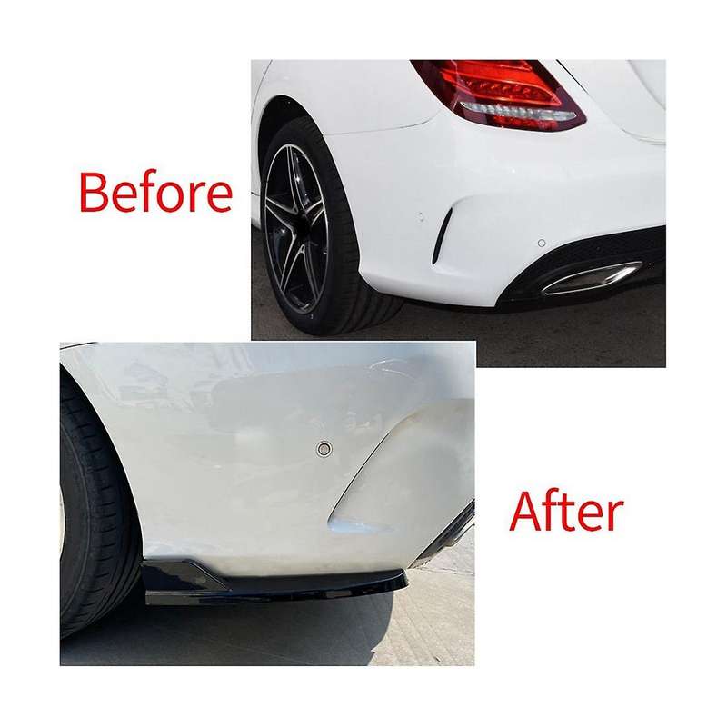 Rear Bumper Lip Spoiler Bumper Lip Rear Bar Wrap Corner Car for - C-class W205 2015-2021 C180 C200