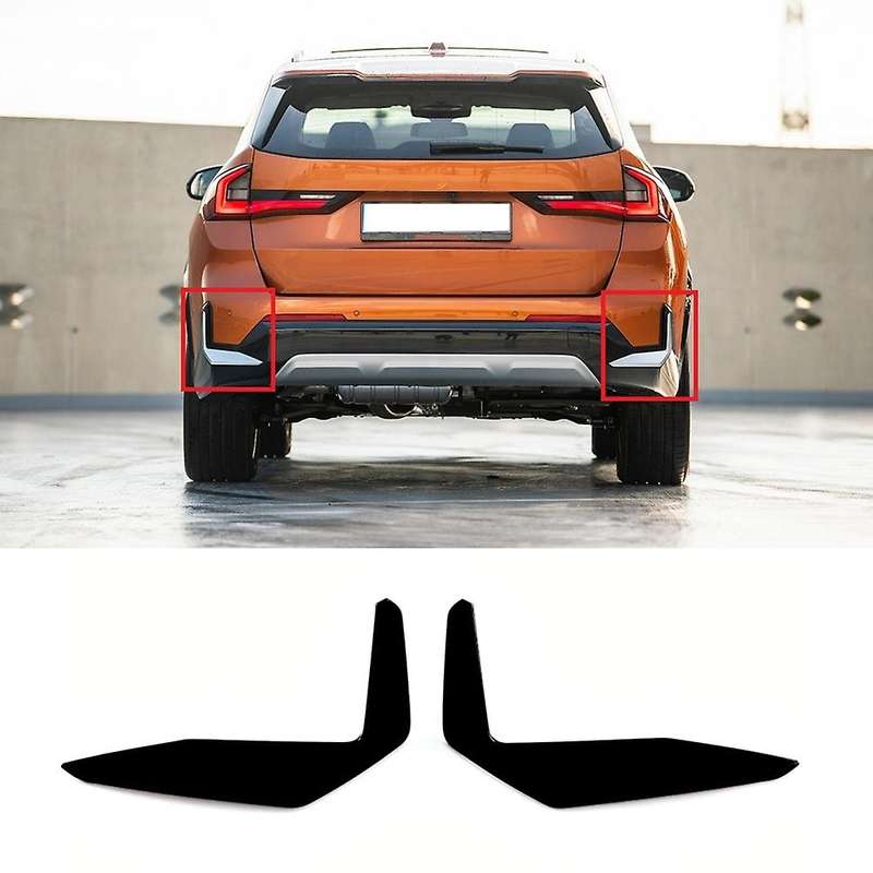 Rear Bumper Lip Splitter Canards Cover for X1 U11 2023 2024 XLine Fog Lamp Cover Trim - ABS Black