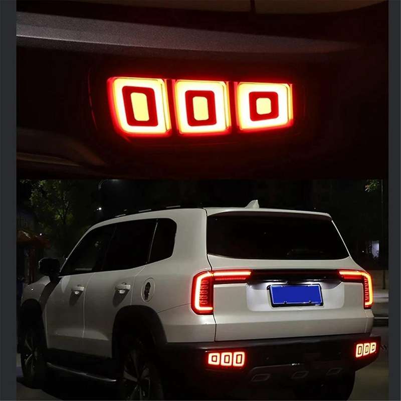 Rear Bumper Reflector Lamp for Dargo 2021 2022 Car Led Fog Bumper Brake Light Dynamic Signal Brake T