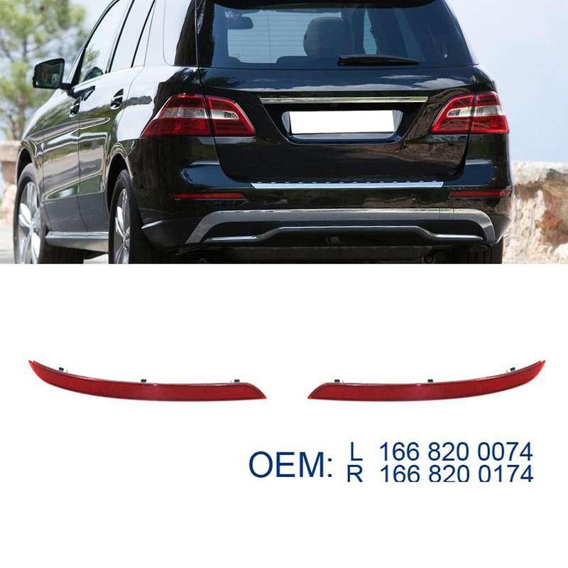 Rear Bumper Reflector Light Trim Warning Lamp for - W166 ML63 ML350 ML550 2012-2015 1668200174 16682