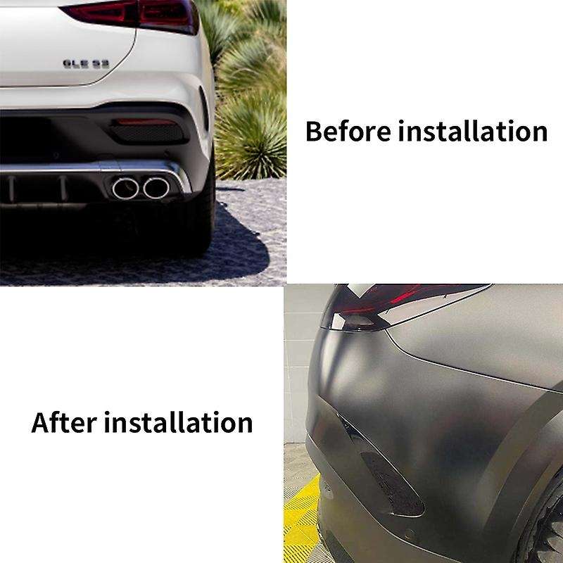 Rear Bumper Splitter Spoiler Rear Fog Light Side Canard Trim for - Class Coupe C167 2020 2021 B