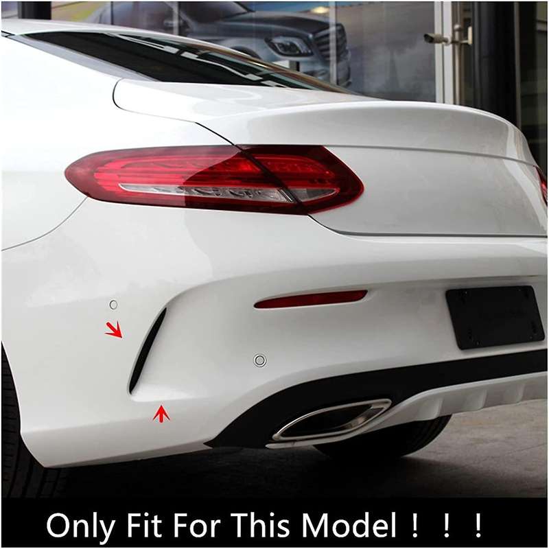 Rear Bumper Spoiler Both Side Canard Decoration Cover Trim for C Coupe C205 2015-2019
