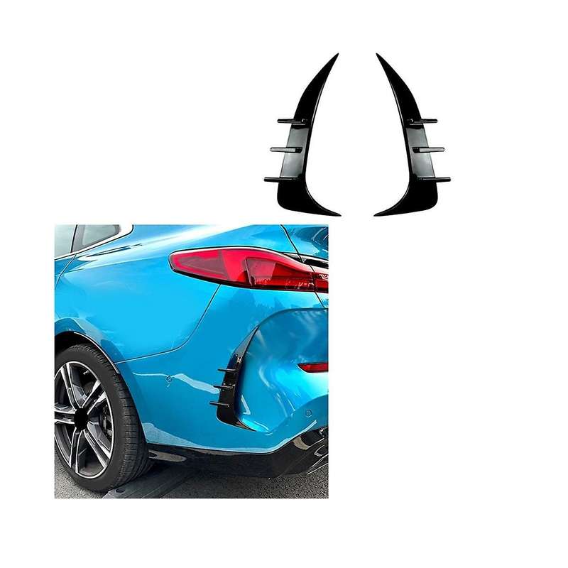 Rear Bumper Spoiler Cover Side Canard for 2 Series F44 Gran Coupe 2020-2023 Bright Black