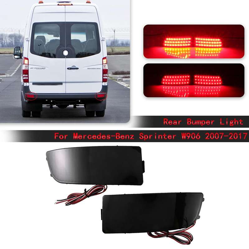 Rear Bumper Reflector, for Sprinter W906 2007-2017 Sprinter 2007-2009 LED Fog Lamp Brake Light