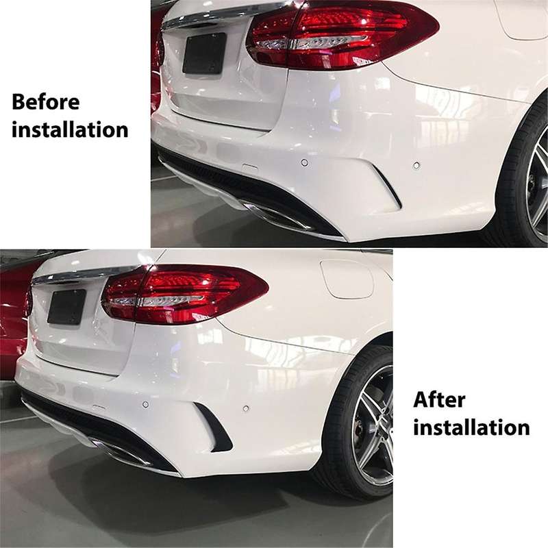 Rear Bumper Spoiler Side Canard Spoiler for C Class Estate S205 C180 C200