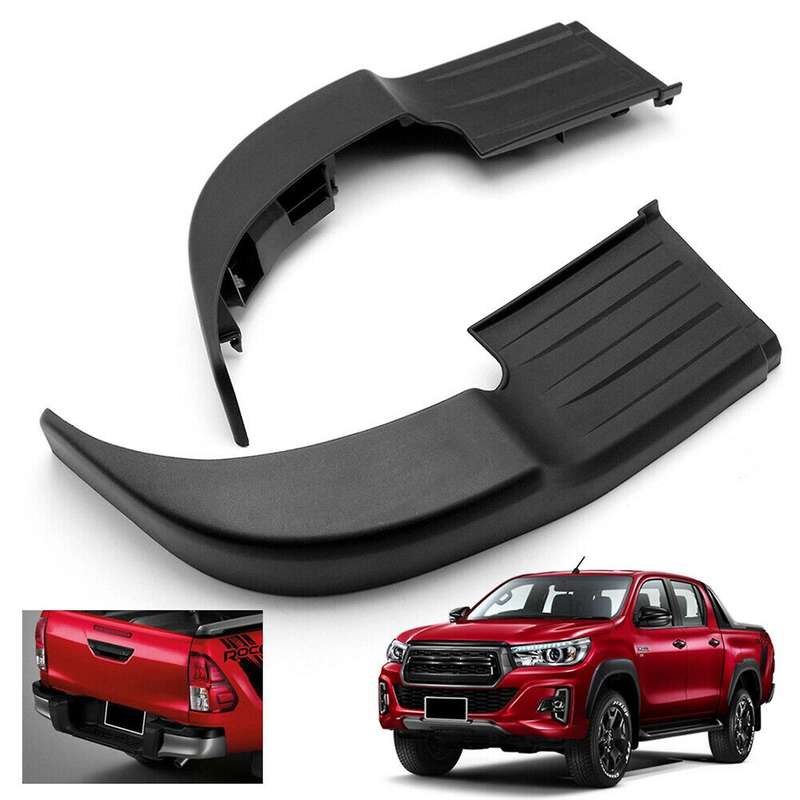 Rear Bumper Step Plate Black Compatible Toyota Hilux Revo Rocco 2015 -2019