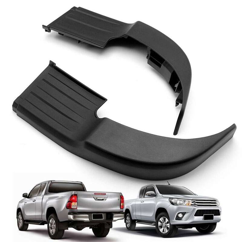 Rear Bumper Step Plate Black Compatible Toyota Hilux Revo Rocco 2015 -2019