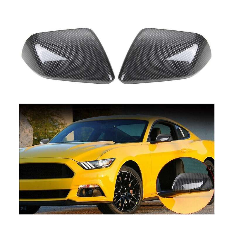 Rear Carbon Fiber Side Door Rearview Mirror Cover Housing Trim Shells Cap for 2015-2020