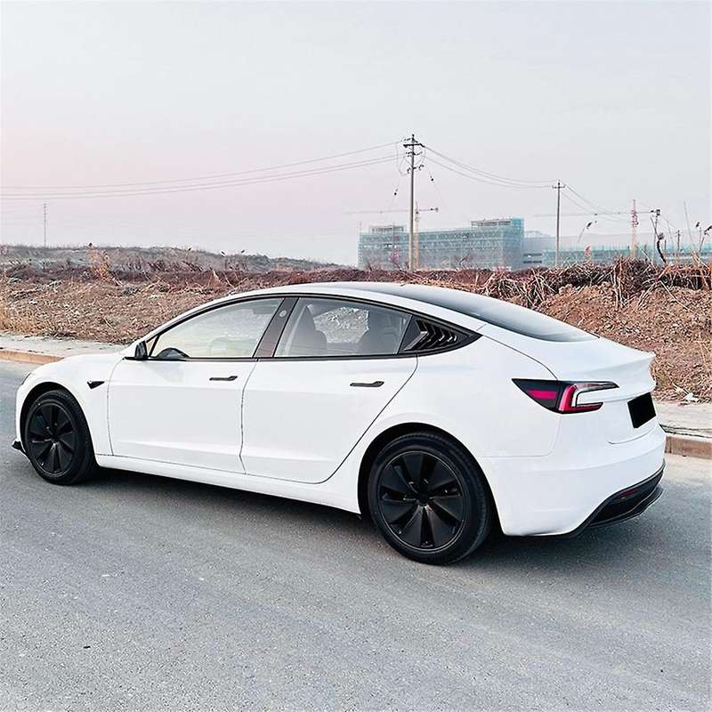Rear Car Window Shutter Cover for Model 3 2024 Louver Side Vent Trim Triangle Accessories, Black