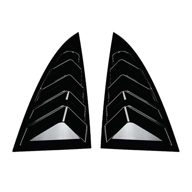 Rear Car Window Shutter Cover for Model 3 2024 Louver Side Vent Trim Triangle Accessories, Black