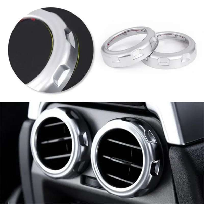Rear Console Armrest Box Air Condition Outlet Vent Ring Trim Cover for 4 LR3 Sport 2009-16
