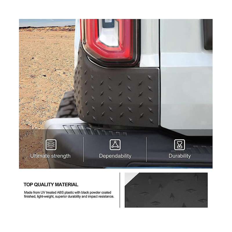 Rear Corner Edge Guards Body Armor Cover for 2021-2023 Exterior Accessories ,black
