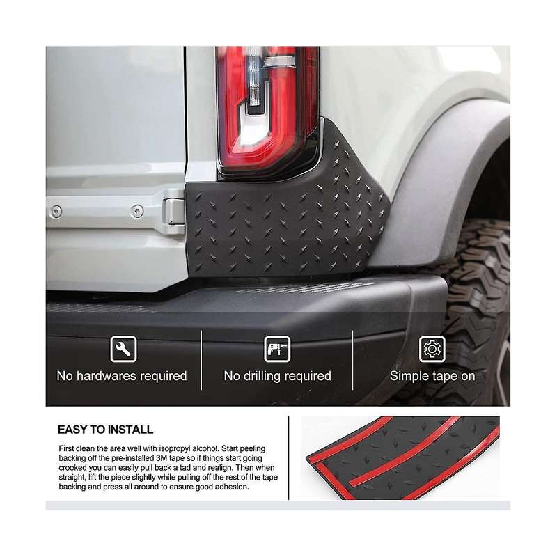 Rear Corner Edge Guards Body Armor Cover for 2021-2023 Exterior Accessories ,black