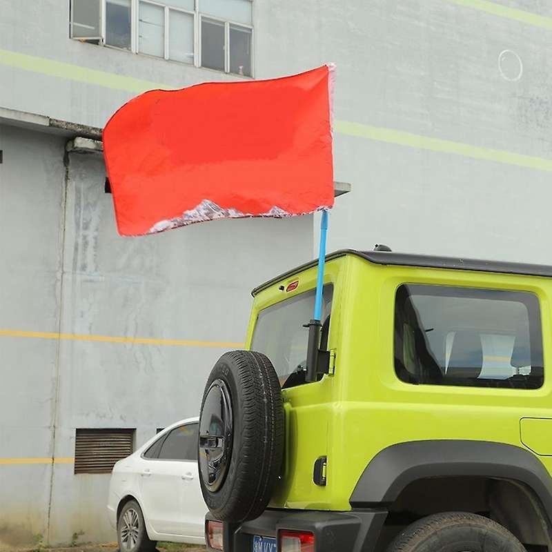Rear Door Flagpole Bracket Holder for Jimny 2019 2020 2021 Accessories ,Black Aluminum Alloy