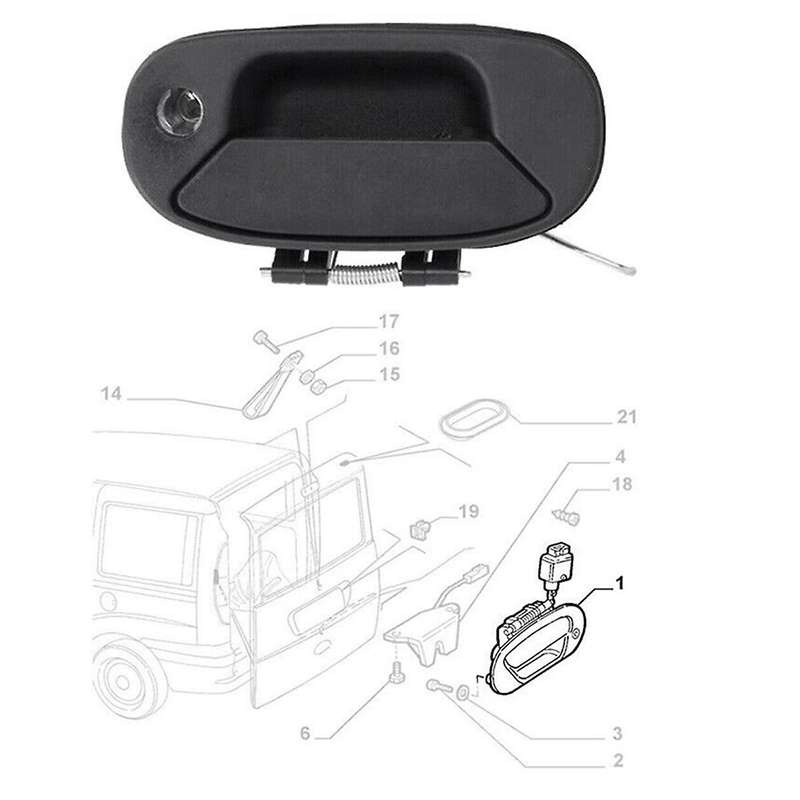 Rear Door Handle for Doblo 2000 - 2010 735331105