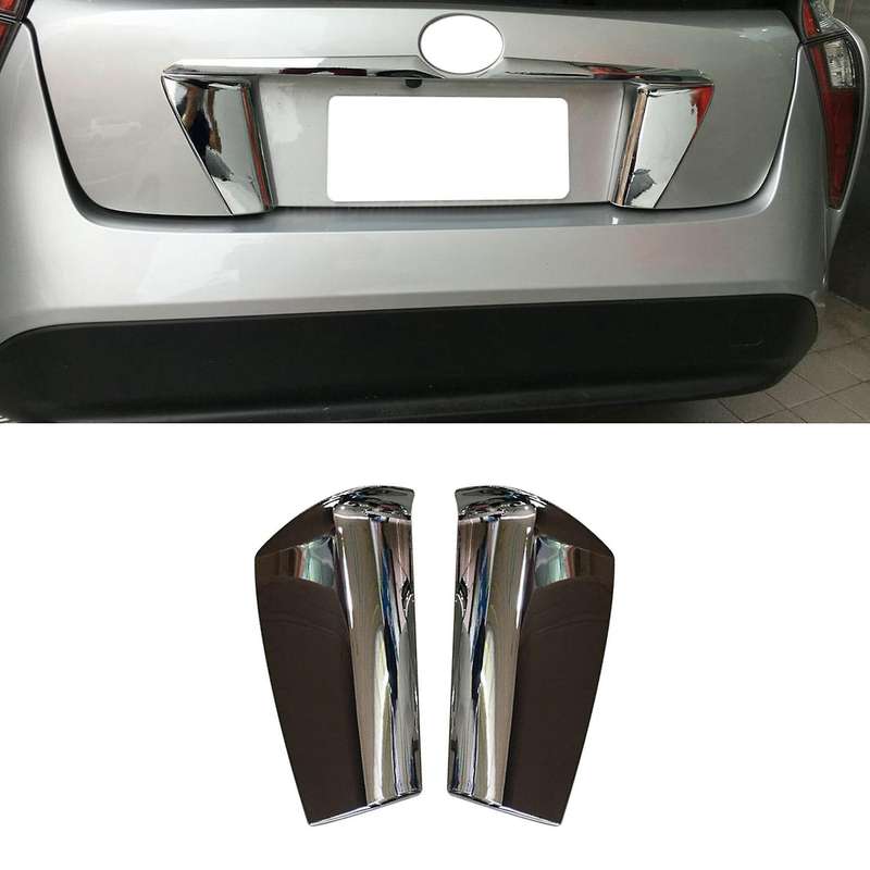 Rear Door License Bumper Frame Plate Trim Lamp Trunk Moulding for Prius 2016 2017 2018