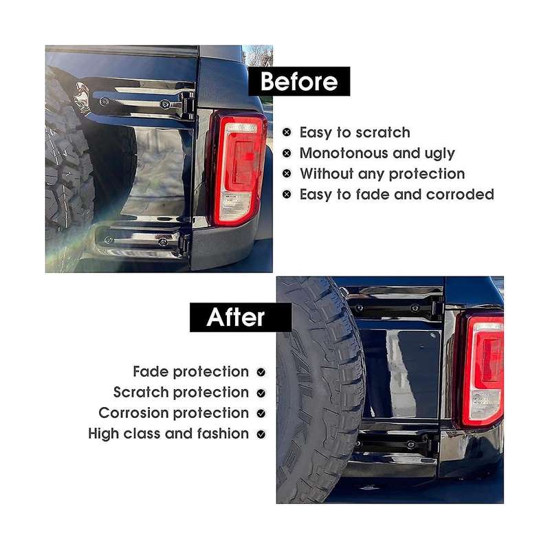 Rear Door Hinge Cover Trim Exterior Accessories for 2021 2022 2023 Accessories (black)