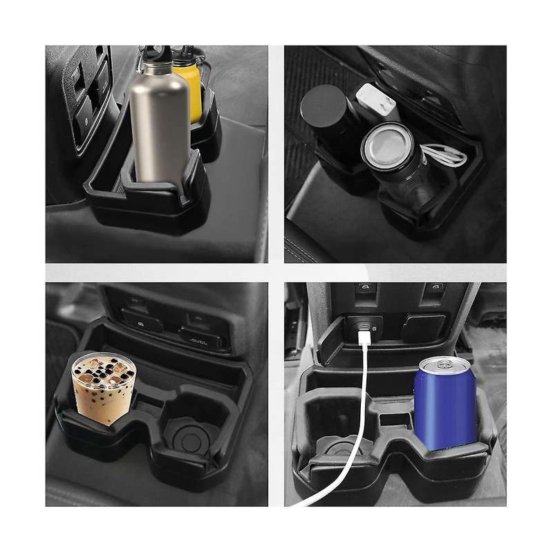 Rear Dual Cup Holder Compatible for Accessories 2021 2022 2023, Expander Removable