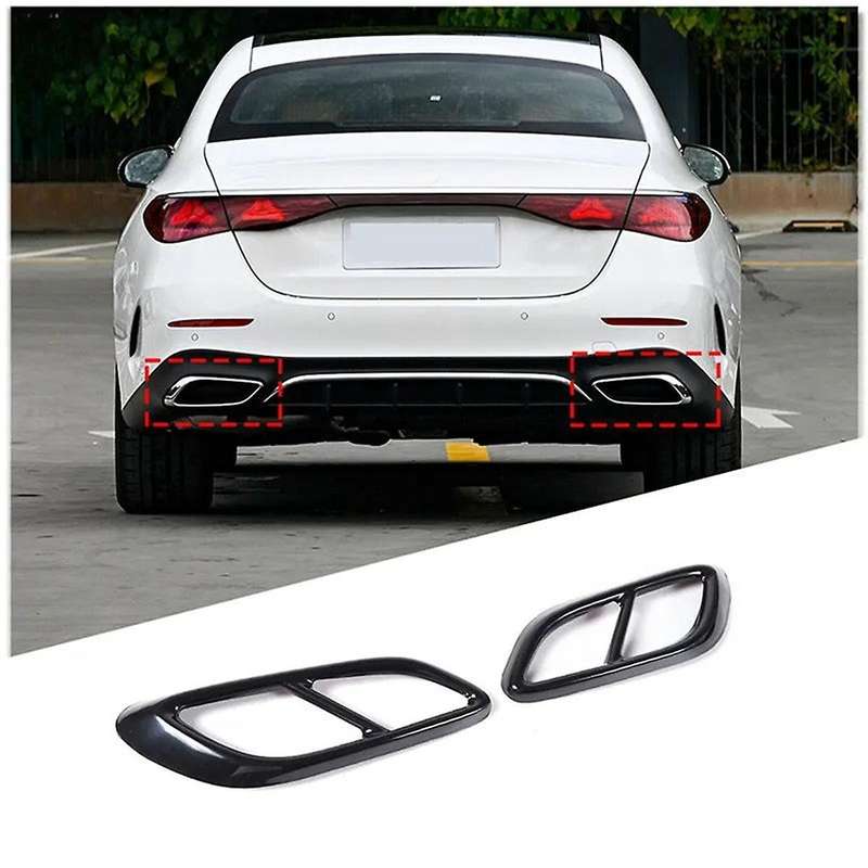Rear Exhaust Muffler Tail Pipe Cover Trim Stainless Steel for E Class W214 CLE 2024 Sports Version ,