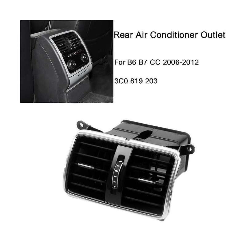 Rear Exhaust Vent Assembly Rear Air Conditioning Vent Automobile for B6 B7 Cc 2006 - 2012 3c0819203b