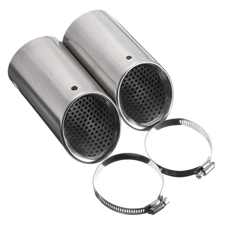 Rear Exhaust Tail Pipe Stainless Steel Dual Muffler Pipes for 06-14 B6 05-10 CC 08-12 Estate 05-10