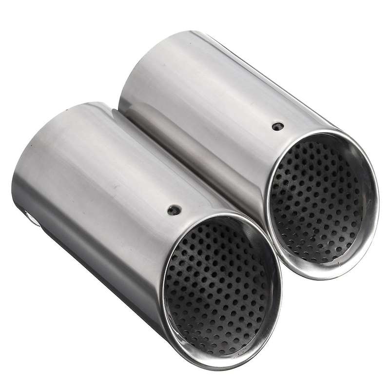 Rear Exhaust Tail Pipe Stainless Steel Dual Muffler Pipes for 06-14 B6 05-10 CC 08-12 Estate 05-10
