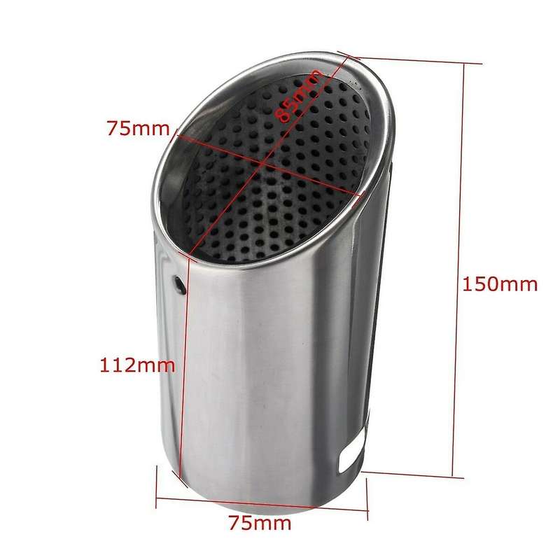 Rear Exhaust Tail Pipe Stainless Steel Dual Muffler Pipes for 06-14 B6 05-10 CC 08-12 Estate 05-10