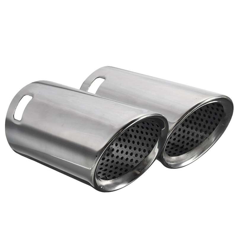 Rear Exhaust Tail Pipe Stainless Steel Dual Muffler Pipes for 06-14 B6 05-10 CC 08-12 Estate 05-10