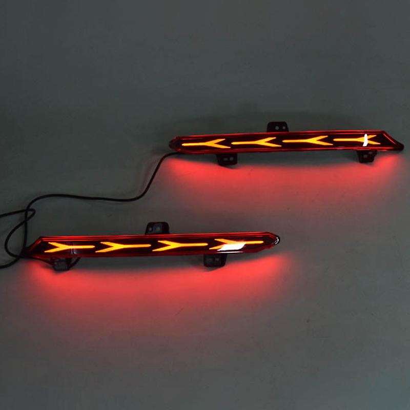 Rear Fog Lamp for Accord 2018 2019 Car LED Rear Bumper Brake Light Dynamic Turn Signal Reflector