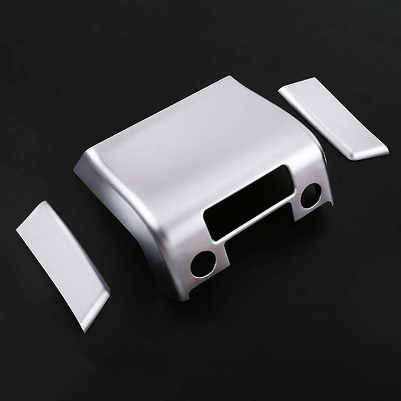 Rear Exhaust Vent Cover Trim Air Outlet Frame Anti-Kick Plate for 2013-2021 Car Interior Stying