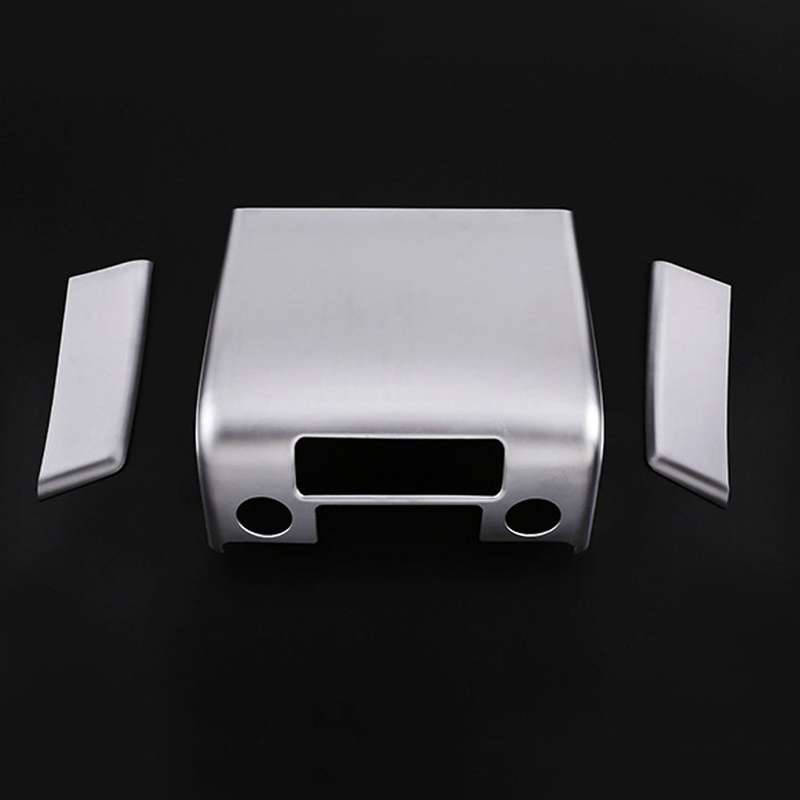Rear Exhaust Vent Cover Trim Air Outlet Frame Anti-Kick Plate for 2013-2021 Car Interior Stying