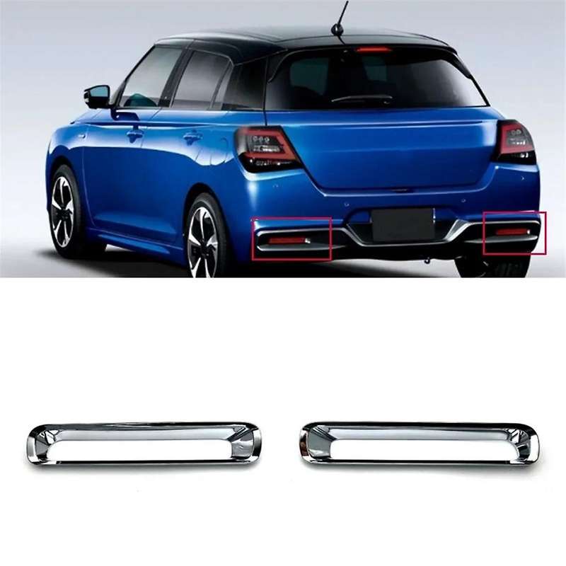 Rear Fog LIght Lamp Cover Cap Trim Chrome for Swift ZD/ 2024 Exterior Accessories