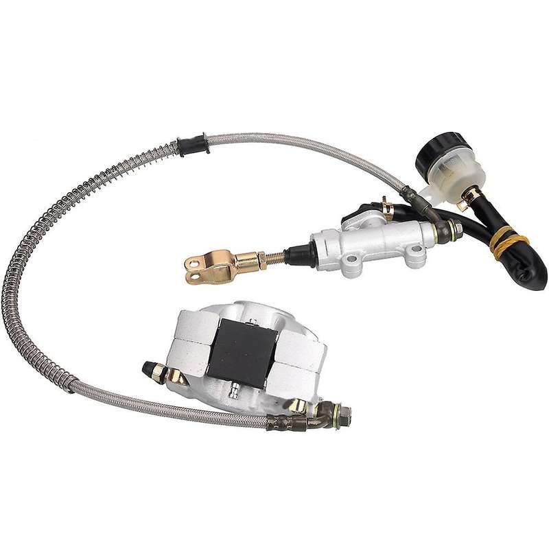 Rear Foot Disc Brake Assembly Master Cylinder Caliper with Oiler for 110Cc 125Cc 150Cc 200Cc 250Cc A