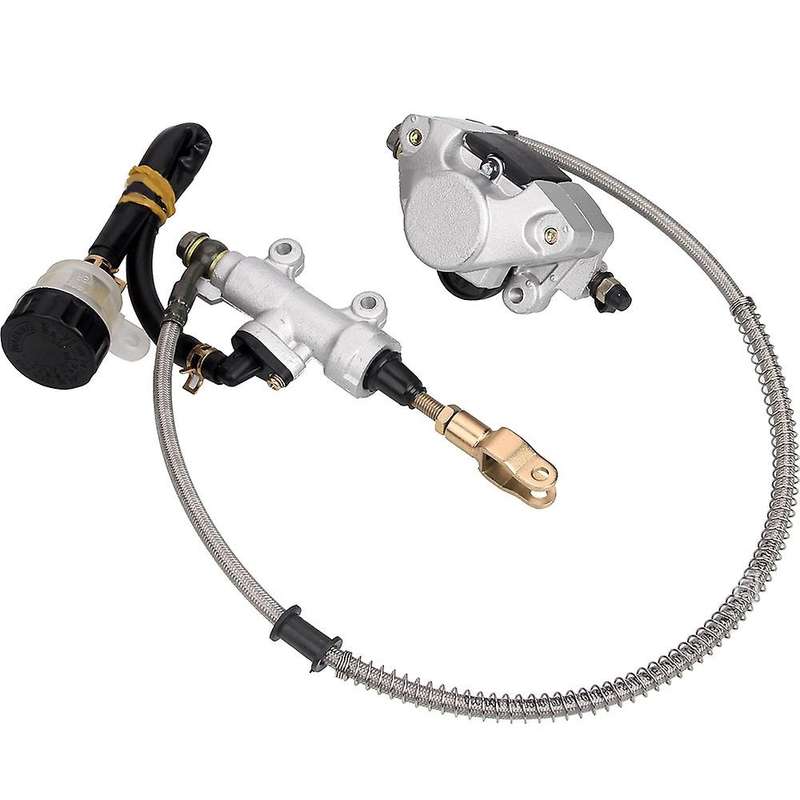Rear Foot Disc Brake Assembly Master Cylinder Caliper with Oiler for 110Cc 125Cc 150Cc 200Cc 250Cc A